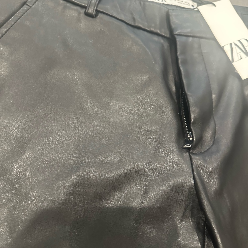 Zara Black Leather Pants